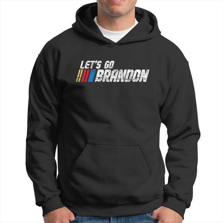 Lets Go Brandon Race Car Grunge Distressed Funny Gift Idea Hoodie