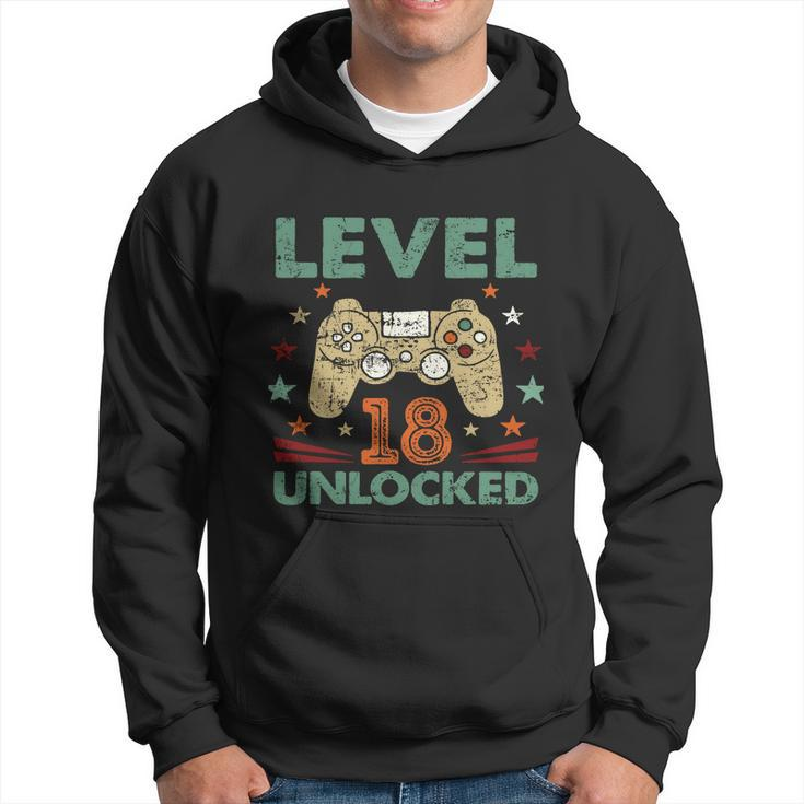 Level 18 Unlocked 2004 Birthday 18 Men Hoodie