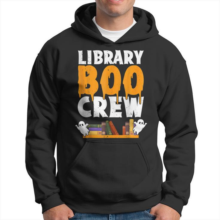Library Boo Crew School Librarian Ghost Halloween Boys Girls  Hoodie
