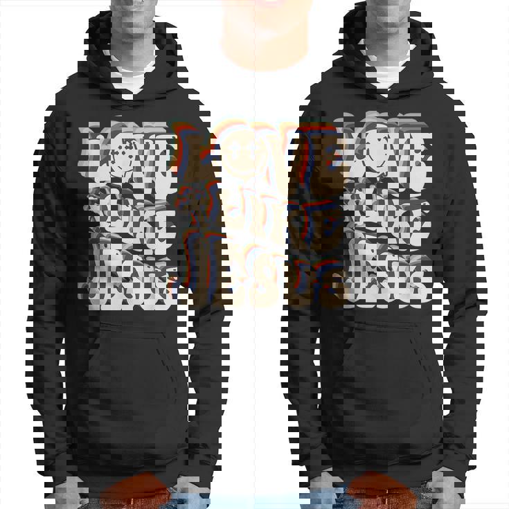 Love Like Jesus Christian God Lover Funny Words On Back V3 Hoodie