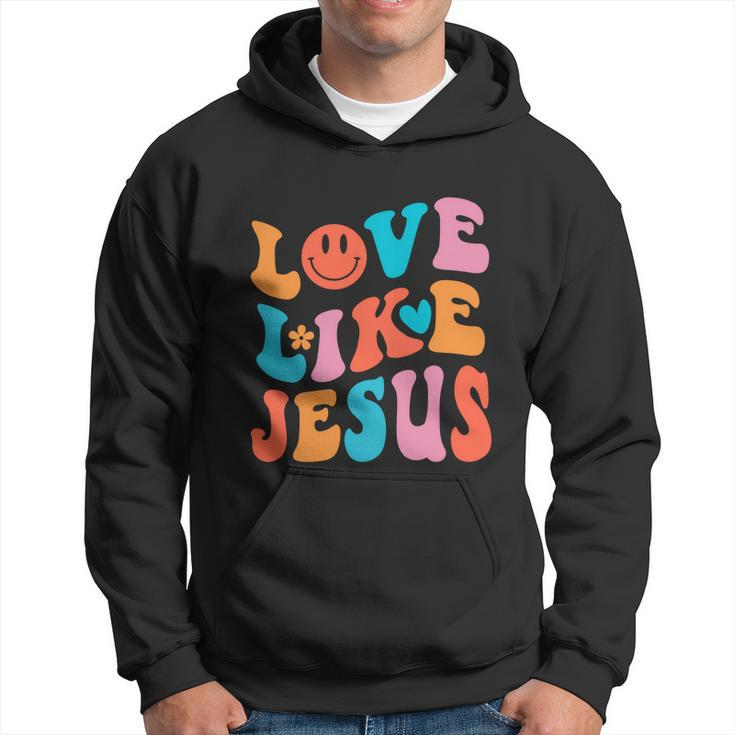Love Like Jesus Religious God Christian Words Gift V2 Hoodie
