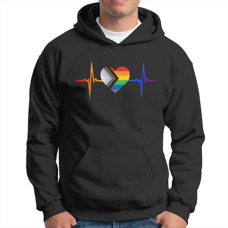 Lovely Lgbt Gay Pride Heartbeat Lesbian Gays Love Lgbtq Great Gift Hoodie