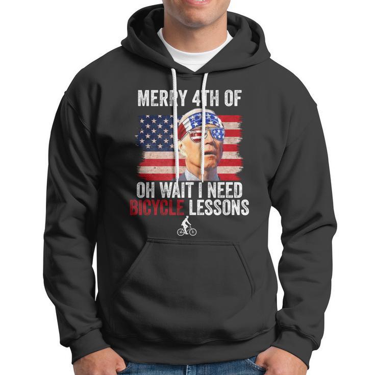 Merry 4Th Of July Biden Bike Bicycle Falls Off Funny Hoodie