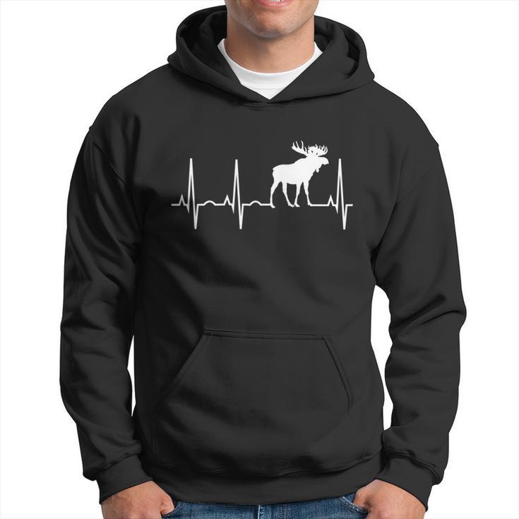 Moose Gift Moose Lover Gift Funny Gift Moose Heartbeat Gift Hoodie