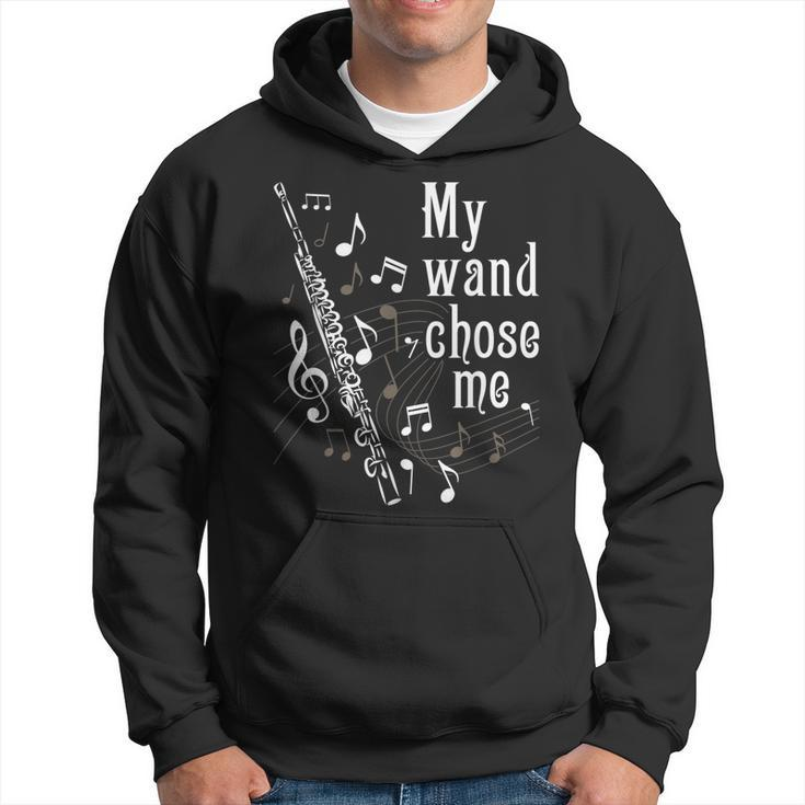 My Wand Chose Me - Flute Player Flutist Marching Band Music  Hoodie