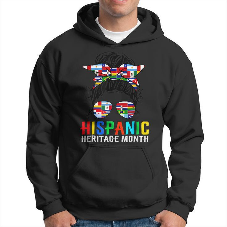 National Hispanic Heritage Month Latin Flags Messy Bun V2 Men Hoodie