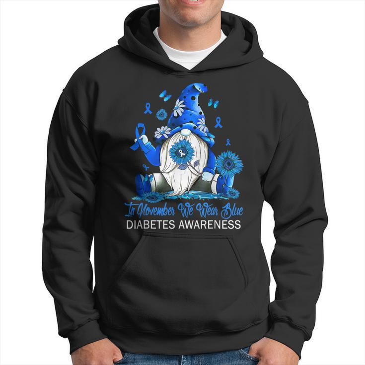 In November We Wear Blue Gnomes Gnomies Diabetes Awareness Men Hoodie