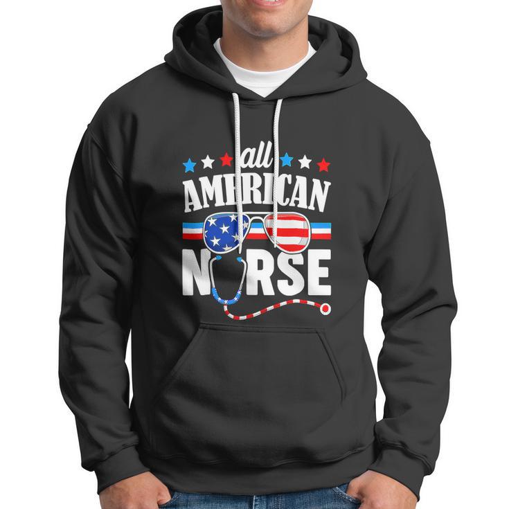 Nurse 4Th Of July Patriotic Usa Flag Nursing Hoodie