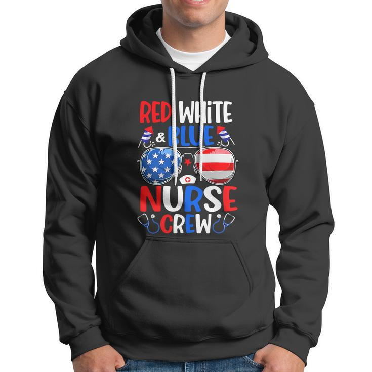 Nurse Crew Sunglasses For 4Th Of July Hoodie