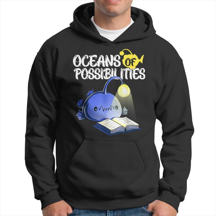 Oceans Of Possibilities Summer Reading Anglerfish Men Hoodie