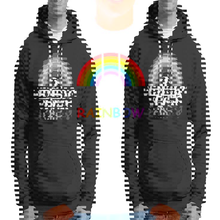 On Wednesday We Wear Rainbow Hoodie