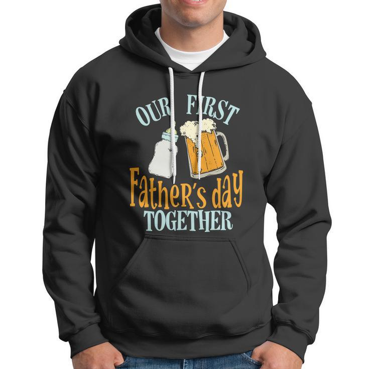 Our First Fathers Day Together Dad And Son Daughter Hoodie