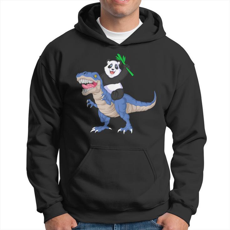 Panda Riding Dinosaur Hoodie