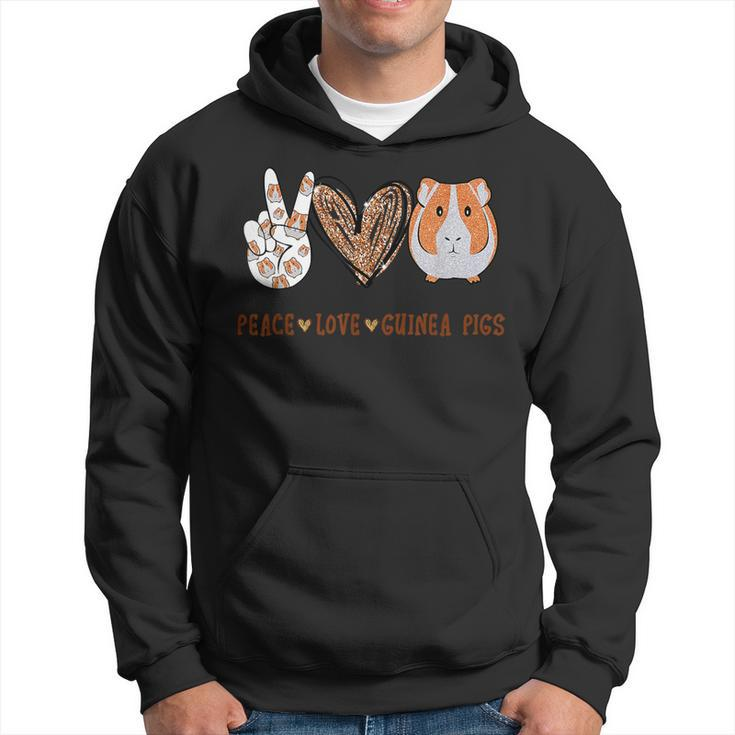 Peace Love Guinea Pigs For Guinea Pigs Lover Men Hoodie