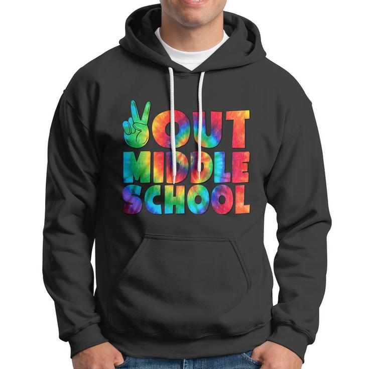 Peace Out Middle School Graduation Happy Last Day Of School Gift Hoodie