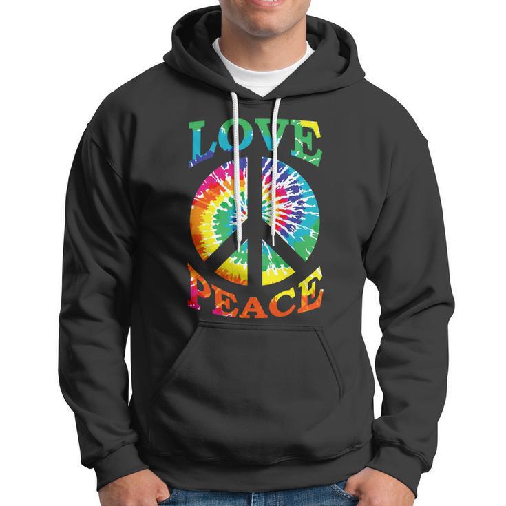 Peace Sign Love Retro 60S 70S Tie Dye Hippie Costume Hoodie