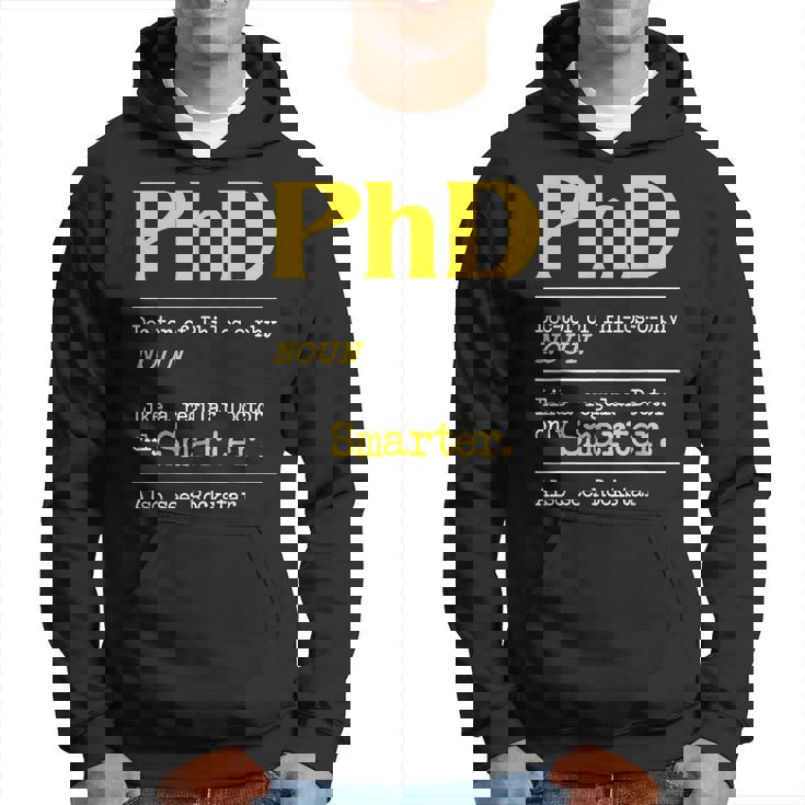 Phd Graduate Phd Graduation Doctorate Degree Definition Men Hoodie