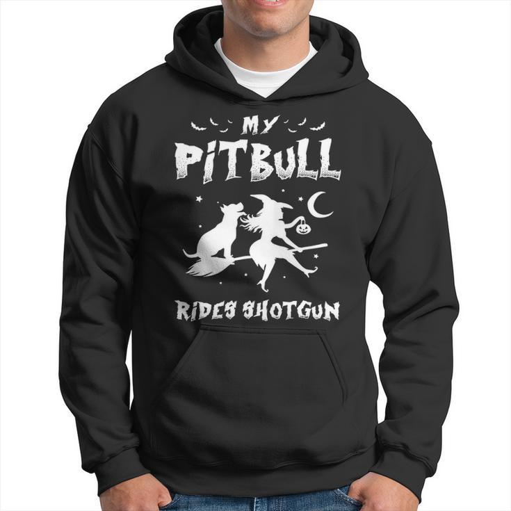 Pitbull Dog    My Pitbull Rides Shotgun Men Hoodie