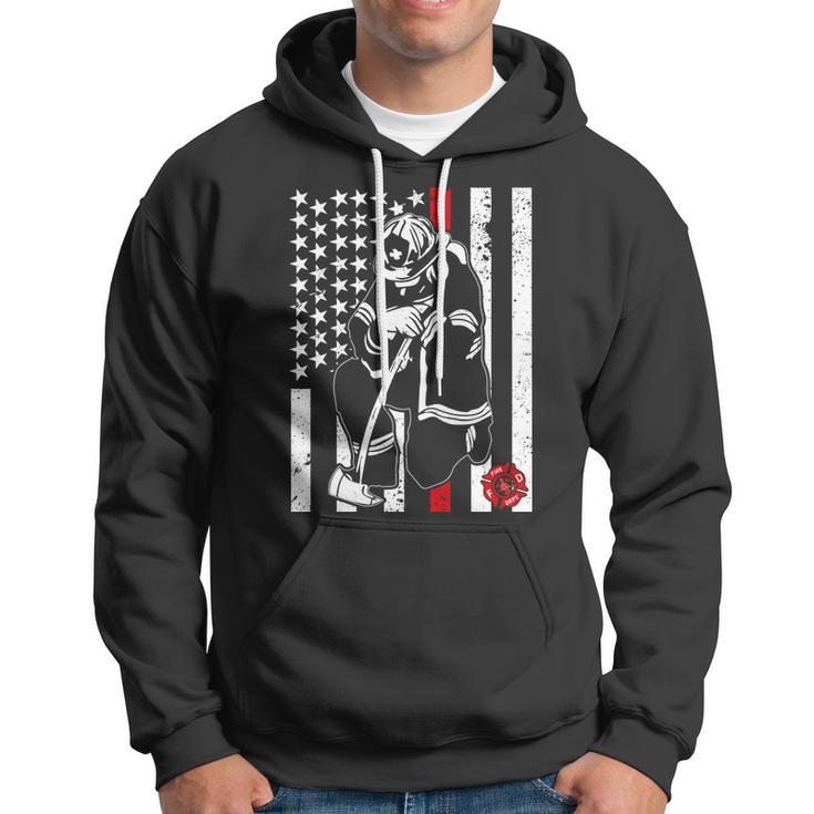 Praying Firefighter Thin Red Line Tshirt Hoodie