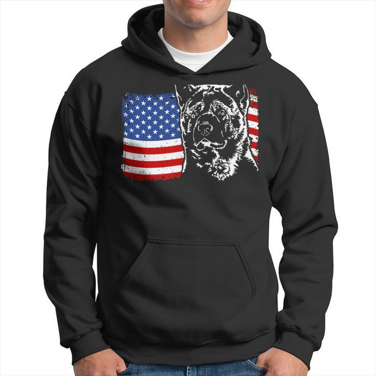 Proud Akita American Flag Patriotic Dog Sweatshirt Men Hoodie