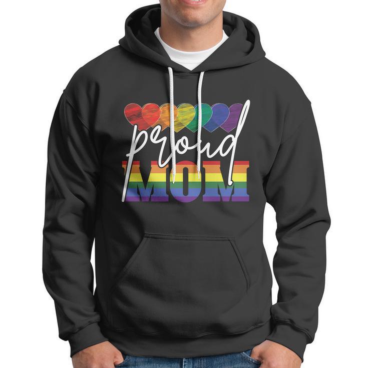 Proud Mom Mothers Day Gift Lgbtq Rainbow Flag Gay Pride Lgbt Gift V2 Hoodie