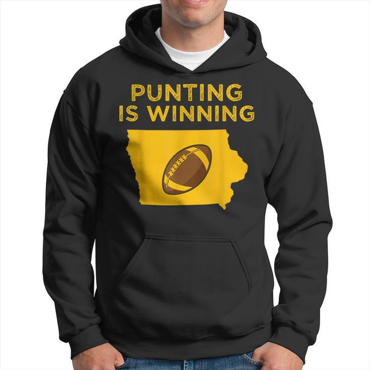 Punting Is Winning Iowa I Cheer For The Punter Men Hoodie