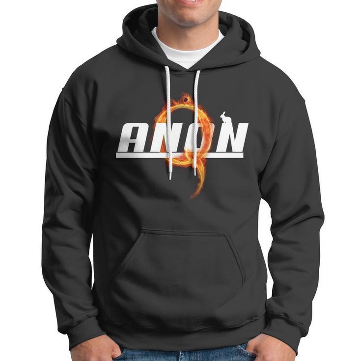 Qanon The Rabbit Storm Fire Logo Hoodie