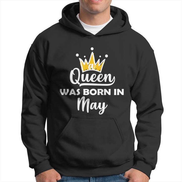A Queen Was Born In May Birthday Men Hoodie