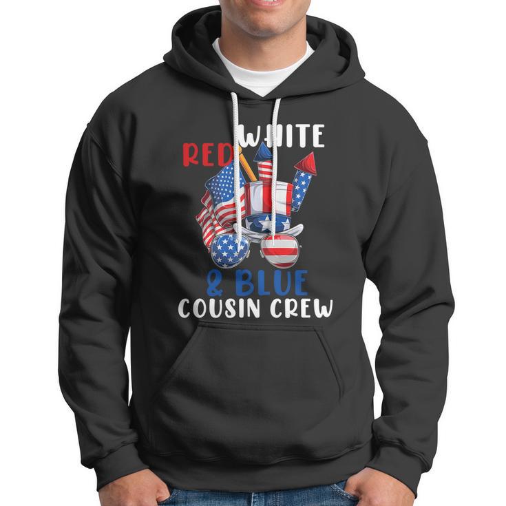 Red White And Blue Cousin Crew 2022 Meaningful Gift Cousin Crew 4Th Of July Cu Hoodie