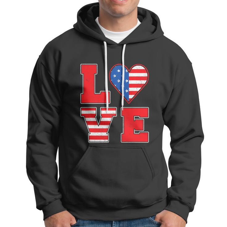 Red White And Blue For 4Th Of July American Flag Hoodie