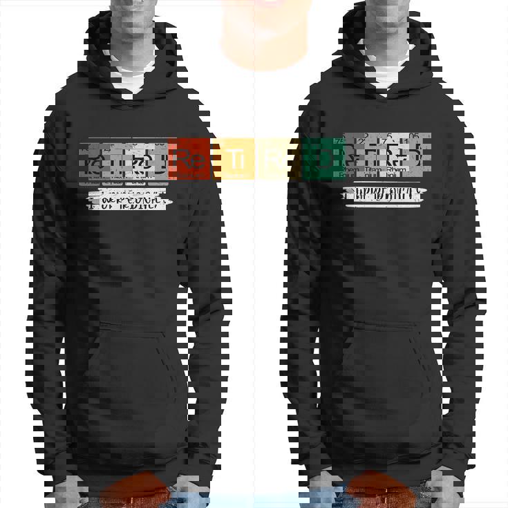 Retirement Periodic Table Retired Teacher Periodic Table Elements Graphic Design Printed Casual Daily Basic Hoodie