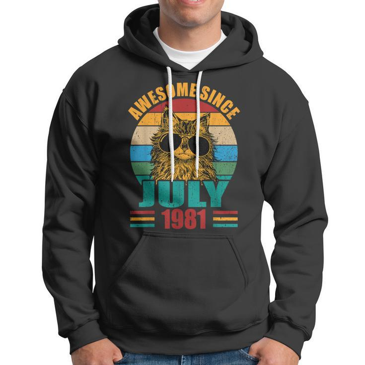 Retro Awesome Since July 1981 41St Birthday 41 Years Old Hoodie