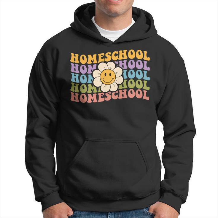 Retro Groovy Homeschool Teacher Back To School Home School Hoodie