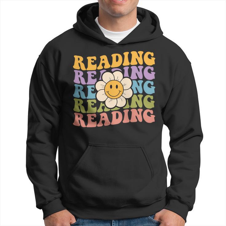 Retro Groovy Reading Teacher Back To School Hoodie