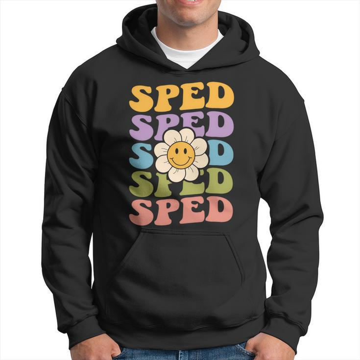 Retro Groovy Sped Teacher Back To School Special Education Hoodie