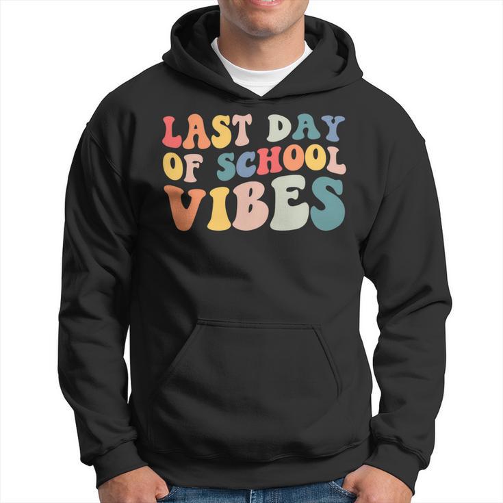 Retro Last Day Of School Vibes Summer Teacher Goodbye School Hoodie