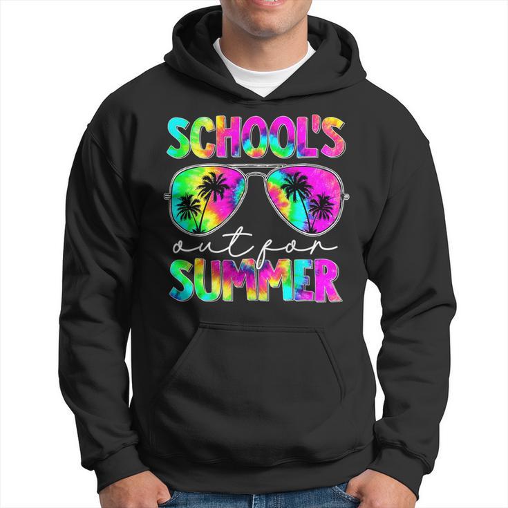 Retro Last Day School Schools Out For Summer Teacher Tie Dye V2 Hoodie