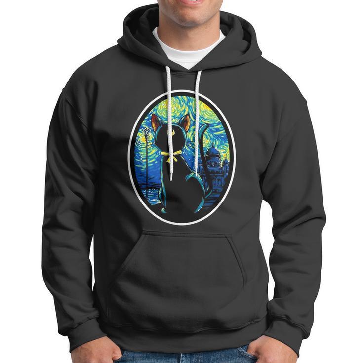 Sailor Moon Cat Starry Night Van Gogh Hoodie