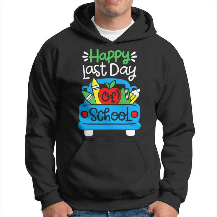 School Truck Shirts Happy Last Day Of School Teachers Kids Hoodie