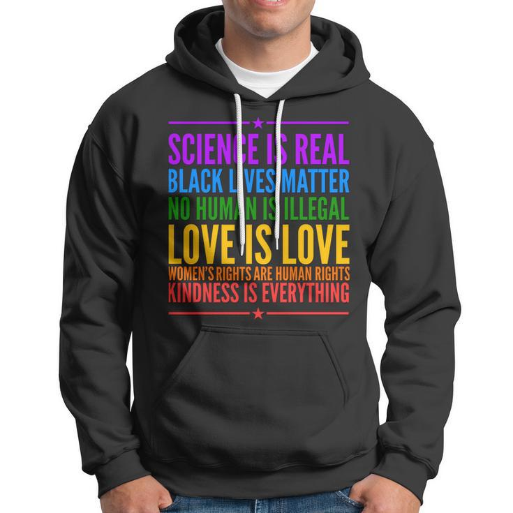 Science Is Real Black Lives Matter Love Is Love Hoodie