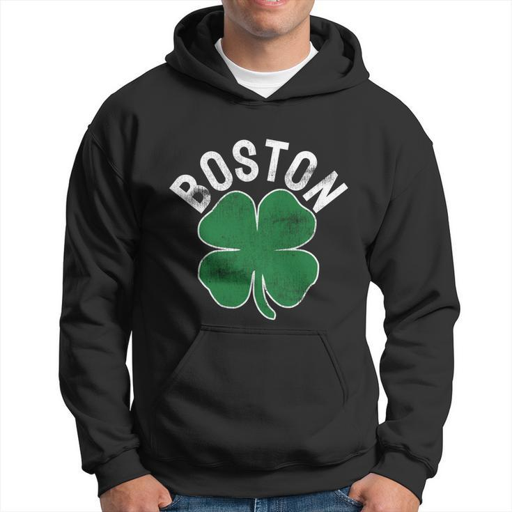 Shamrock Massachusetts Boston St Patricks Day Irish Green Men Hoodie
