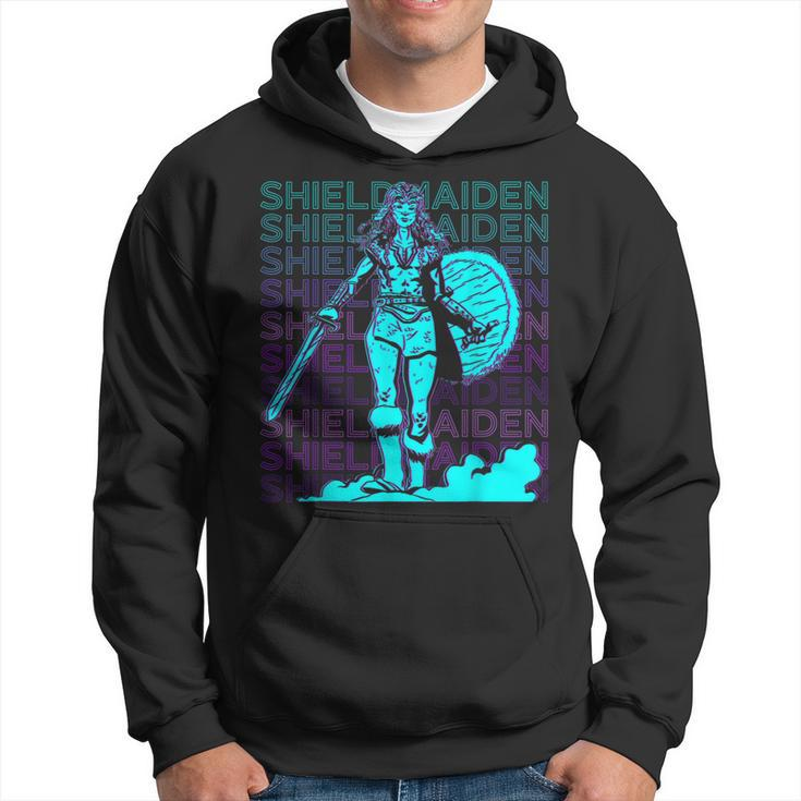 Shieldmaiden Shield Maiden Viking Norse Mythology Retro Men Hoodie