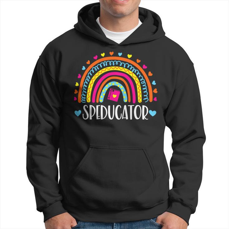 Speducator Rainbow Heart Special Education Teacher Sped Ed Hoodie