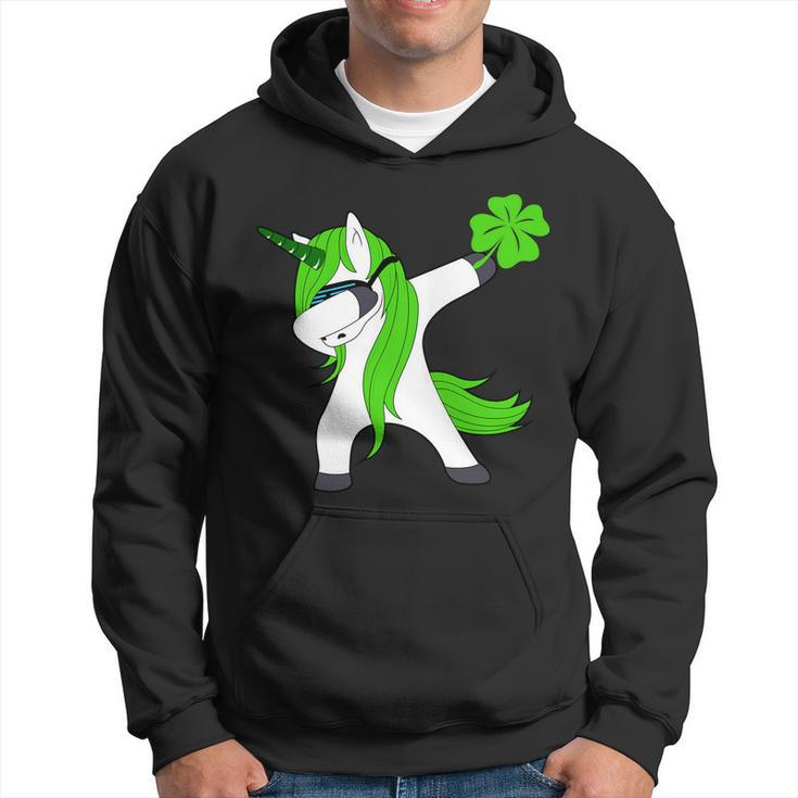 St Patricks Day Dabbing Irish Unicorn Men Hoodie