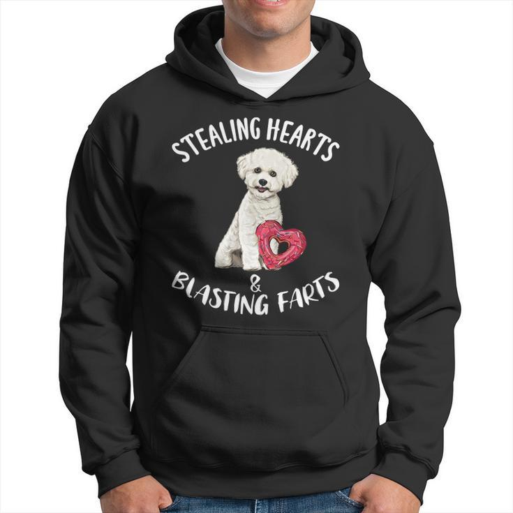 Stealing Hearts Blasting Farts Bichons Frise Valentines Day Hoodie