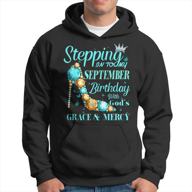 Stepping Into My September Birthday With Gods Grace V3 Men Hoodie