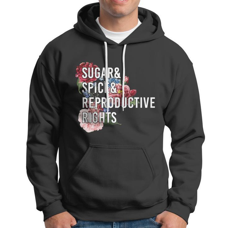 Sugar And Spice And Reproductive Rights Floral Progiftchoice Funny Gift Hoodie