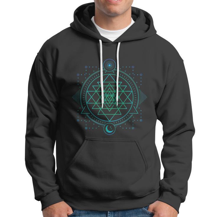 Sun And Moon Chakra Geometry Sri Yantra Hoodie