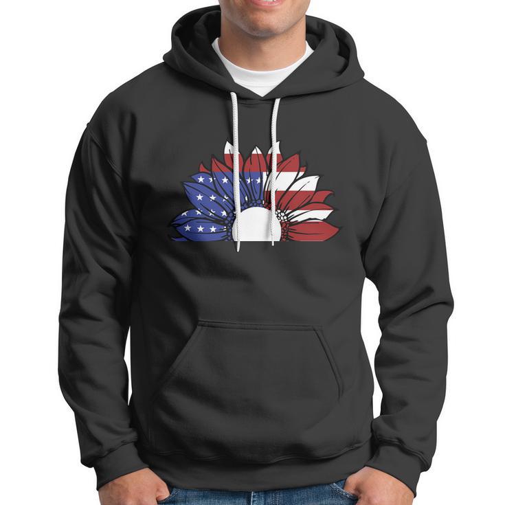 Sunflower American Flag 4Th Of July Independence Day Patriotic V2 Hoodie