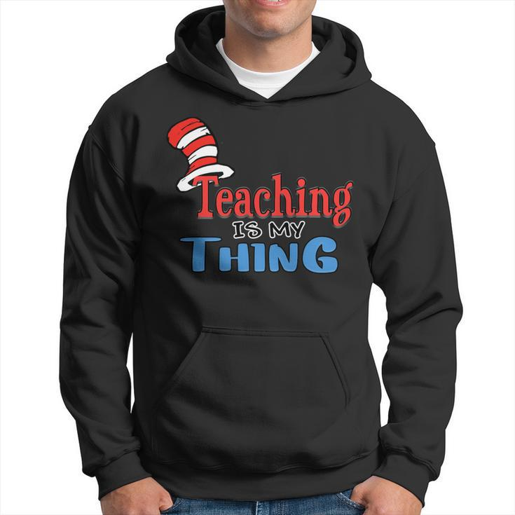 Teaching Is My Things Dr Teacher Red And White Stripe Hat Hoodie